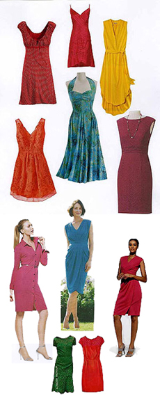 Pleated dresses, a-line, dresses, and sheaths are all great fashions for 2013